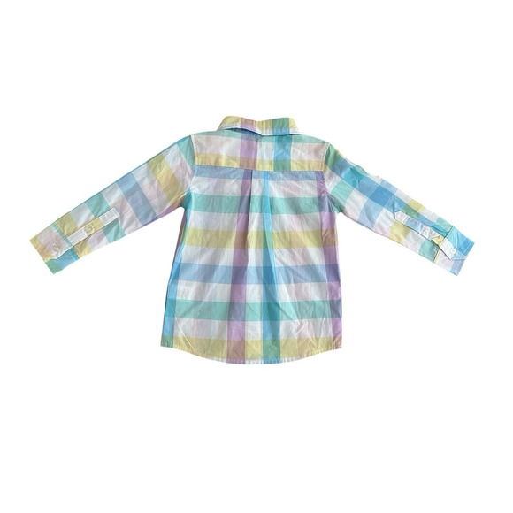 Andy & Evan Kids Pastel Check Plaid LS Button Down Shirt Size 2T NWT - Picture 3 of 9